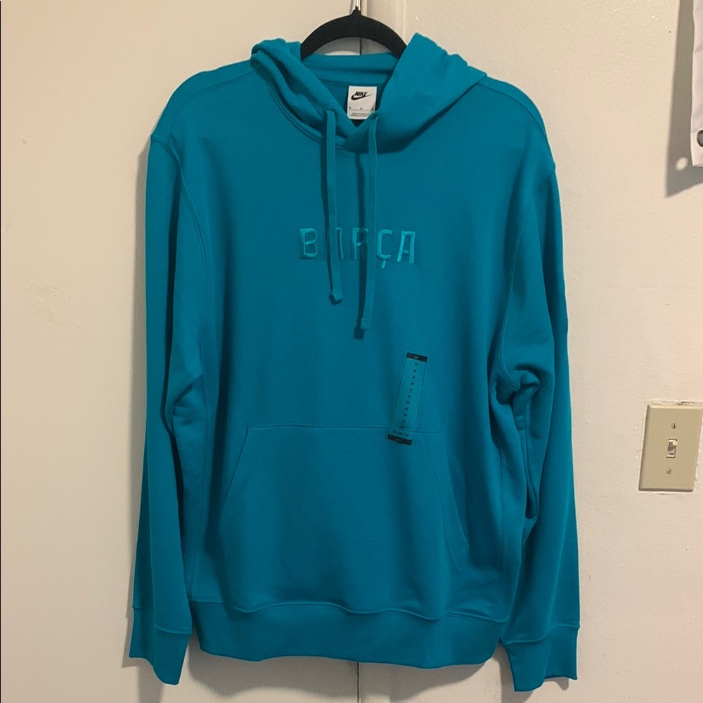 ⚡️Mens Nike x FCB Barca soccer teal hoodie! NWT